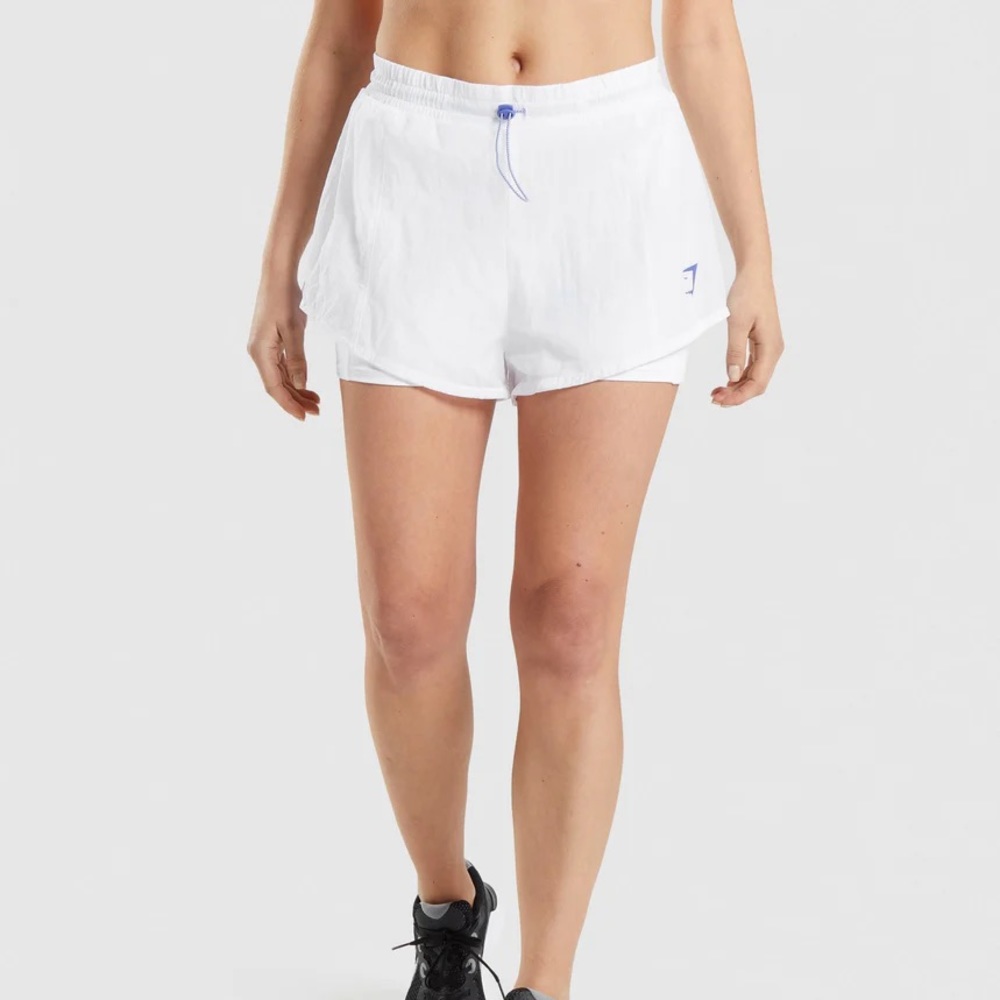 NWOT Gymshark Pulse 2 in 1 Shorts in White